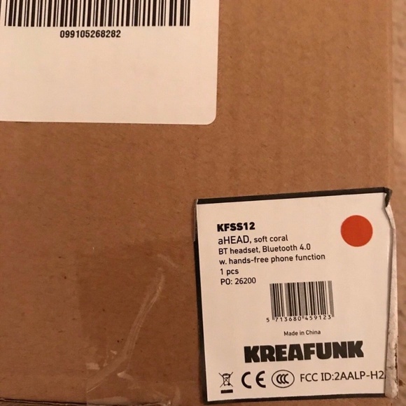 Kreafunk for J.Crew aHEAD wireless headset headphone in soft coral. Item… - Picture 5 of 6